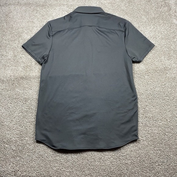 NEW BYLT Premium Basics Mens Large Executive Fit Gray Stretch SS Button Up NWT - Picture 3 of 8